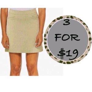3/$19 NWT Monterey Club 18” Team Woven casual Skirt shorts skort